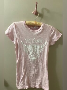 Pink 'Vegan' Graphic Tee  Highland Cow